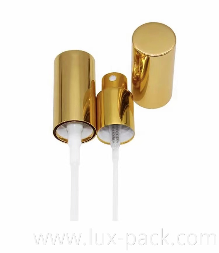 Wholesale 18/410 18/415 Gold Aluminum Perfume Fine Mist Sprayer With Cap